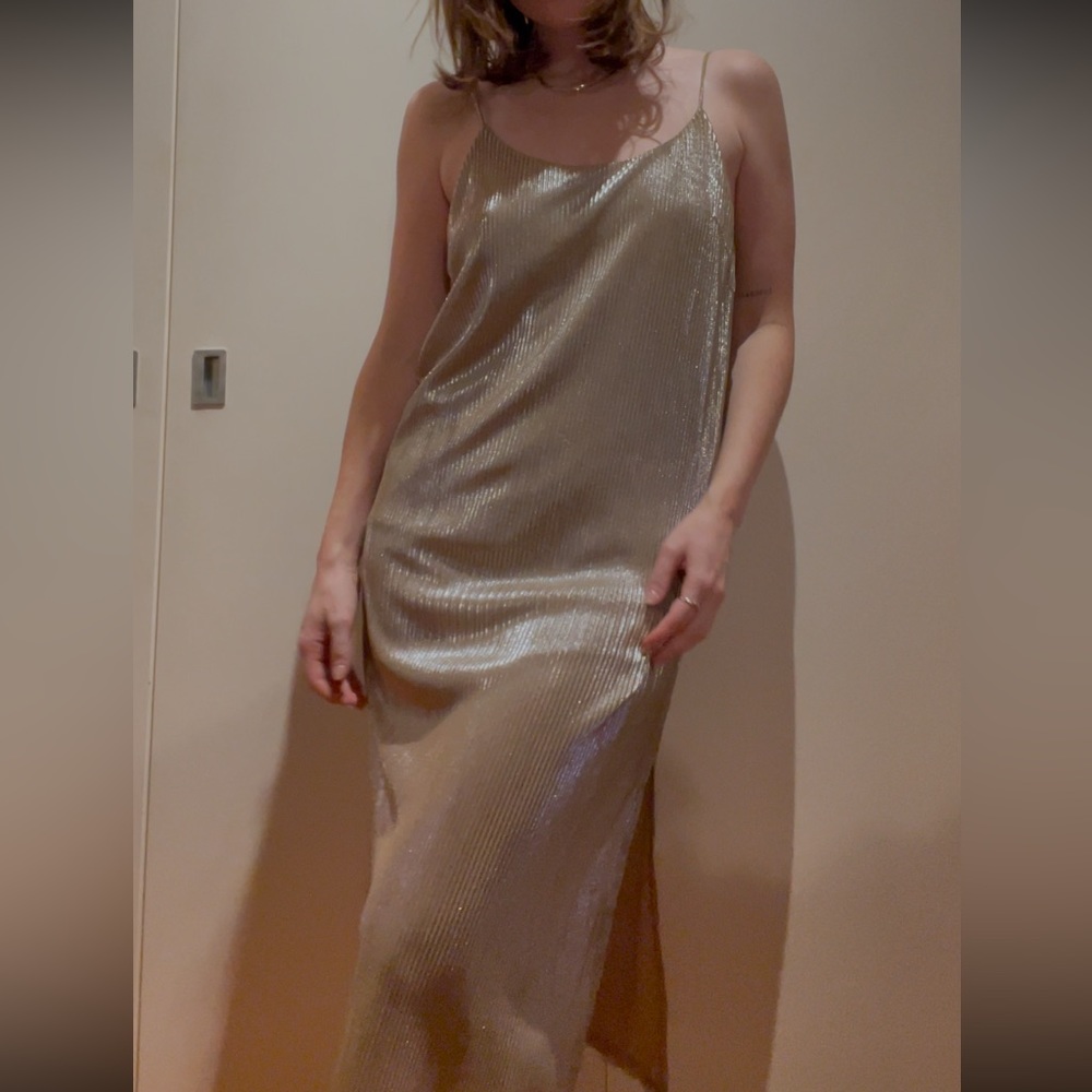 Chrome Midi Dress